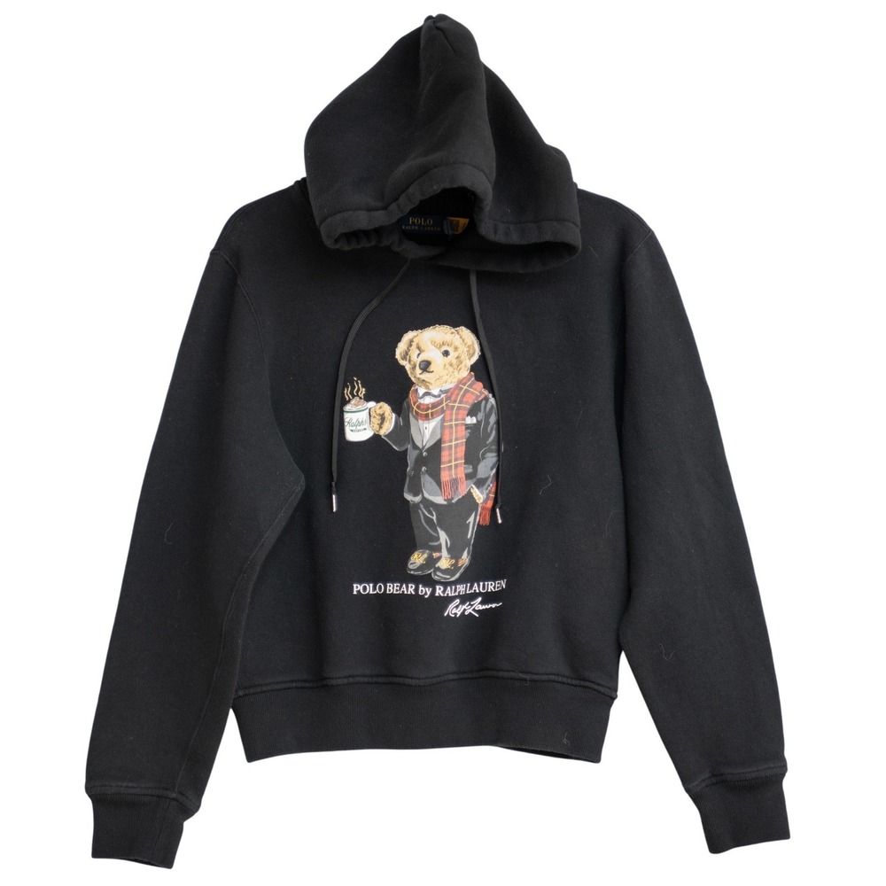 Polo Ralph Lauren Hoodie Sz M Polo Bear Ralphs Coffee Preppy Cozy Iconic Graphic